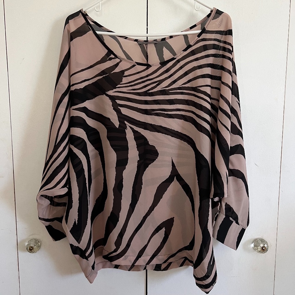 West Kei Chiffon Tunic Batwing sleeve blouse